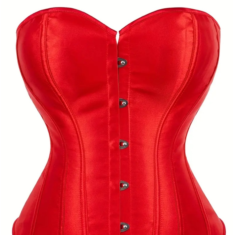 Solid Strapless Corset Bustier, LaceUp Slimmer Body Shaper, Women's Lingerie Xxl